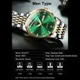 thumbnail image 4 of Mirar Irfora WLISTH S931 Elegante reloj clásico para parejas Reloj de pulsera de cuarzo multifuncional para él y para ella 30M Reloj de vestir informal de negocios resistente al agua para hombres y mu Irfora Mirar, 4 of 7