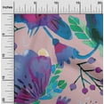 thumbnail image 1 of oneOone Velvet Pink Salmon Fabric Florals Dress Material Fabric Print Fabric By The Yard 58 Inch Wide-NHE, 1 of 5