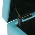 thumbnail image 4 of WyndenHall  Essex 34-in. Wide Rectangular Storage Ottoman Soft Blue Faux Leather, Foam N/A Transitional, Casual Faux Leather, 4 of 5