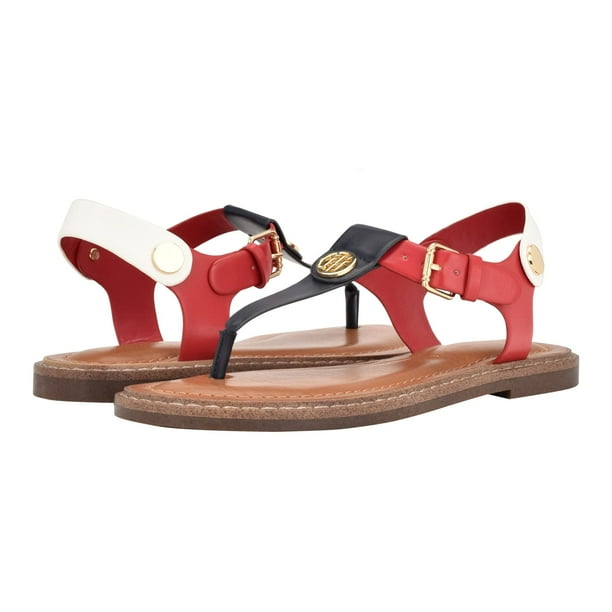 Sandalia Tommy Hilfiger Bennia para mujer, color rojo, talla 8.5
