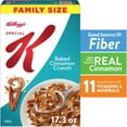 thumbnail image 2 of Kellogg's Special K Baked Cinnamon Crunch Breakfast Cereal, Good Source of Fiber, Family Size, 17.3 oz, 2 of 8