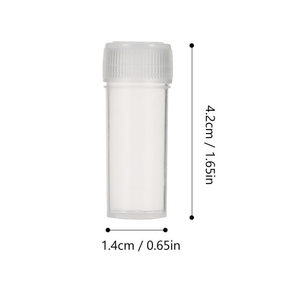 Kesenlong Plastic Bottles 100pcs 5ML Transparent Plastic Bottles Essential Oil Bottles Refillable Bottles
