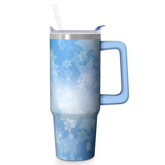 30 oz Reindeer Santa Christmas Tumbler with Handle and Straw, Stainless Steel Insulated Cup 30 oz, Leak Proof Holiday Mug, Festive Gift