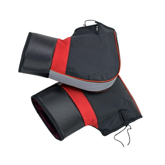 Windproof Motorcycle Handlebar Muffs, Warm Protective Soft Gloves Hands Protector, Keep Hands Warm Winter Handlebar Mitts 35cmx28cm Reflective