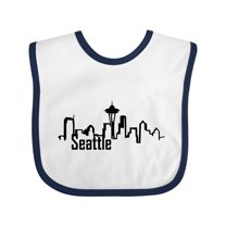 Inktastic Seattle Skyline Boys or Girls Baby Bib