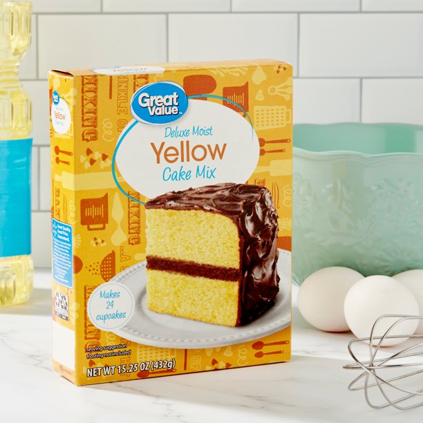 Great Value Moist Yellow Cake Mix for Breakroom, oz