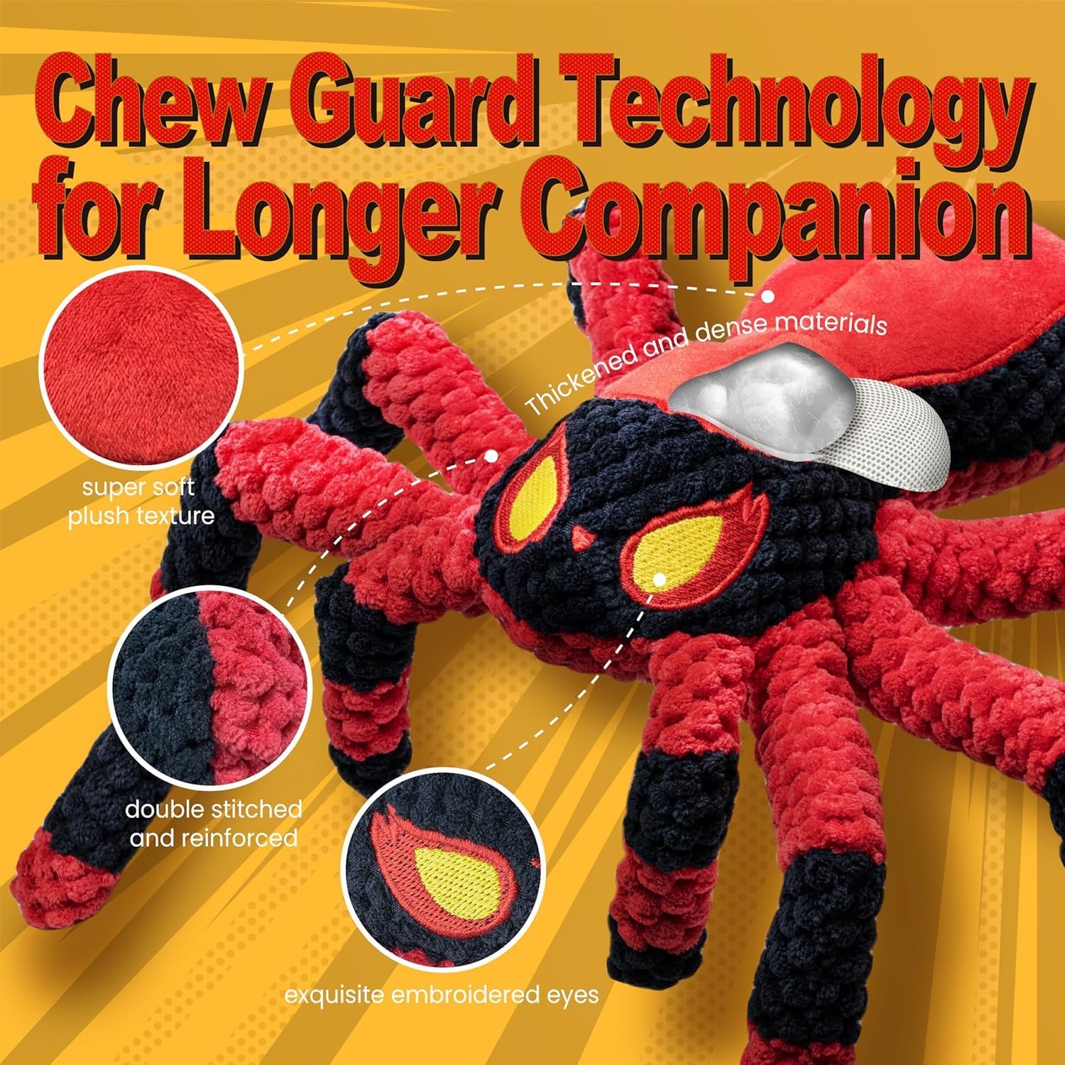 Legend Sandy Angry Spider Tug of War Dog Toy photo 2
