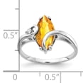 thumbnail image 2 of Primal Gold 14 Karat White Gold 12x6mm Marquise Citrine and Diamond Ring, 2 of 4