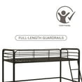 DHP Jett Junior Twin Metal Kids Loft Bed, Black