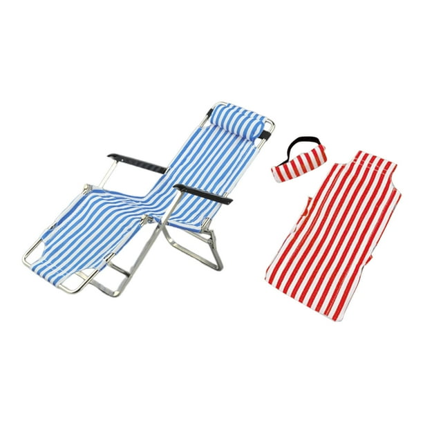 Colección de sillas de playa para muñecas a escala 1:6, modelo de silla relajante diminuta, figura de acción a escala 1/6. azul