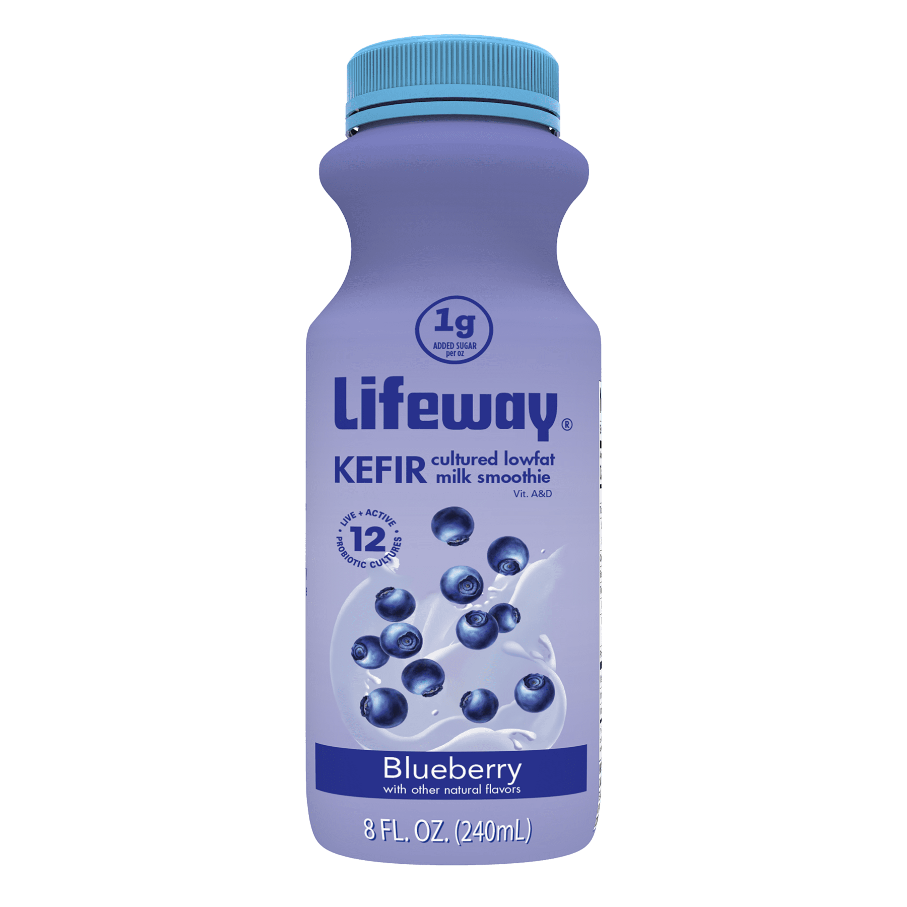 Lifeway Kefir Cultured Low Fat Blueberry Milk Smoothie 8 Fl Oz