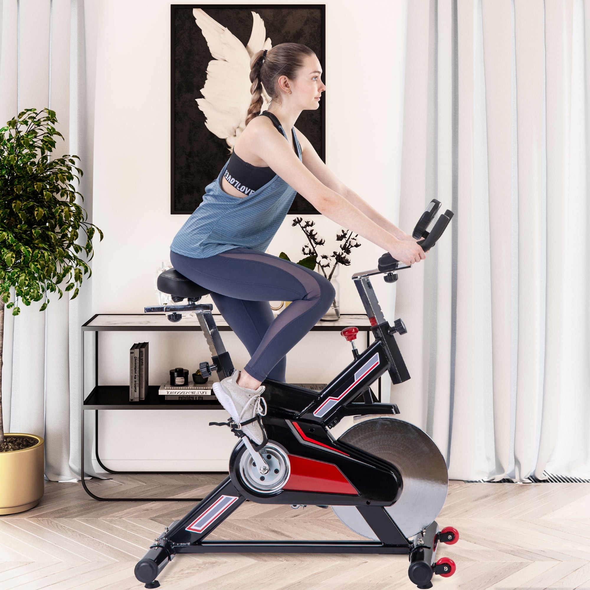 Details about   Indoor Fitness Bike Stationary Exercise Cycling Bicycle Home Cardio Gym Workout 