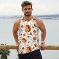 thumbnail image 6 of Lsque Squirrel Pattern Mens Tank Tops Muscle Athletic Quick Dry Sleeveless Workout Fitness T Shirts Beach Tank Top, Loose-fit Sleeveless Shirt for Men-4X-Large, 6 of 7