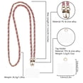 thumbnail image 6 of AHABIPERS Phone Lanyard Neck Strap, Leather&Metal Lanyard Purse Chain, Universal Phone Chain for Smart Phone Cases, Most Bag - Pink, 6 of 7
