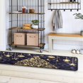 thumbnail image 4 of Dreamtimes Christmas Gold Xmas Tree Hallway Runner Rug 2'x6' Kitchen Rug with Rubber Backing Black Background Non Slip Entryway Rug Runner Washable Soft Area Rug for Hallway Bedroom Kitchen Decor, 4 of 6