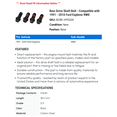 thumbnail image 2 of Rear Drive Shaft Bolt - Compatible with 1991 - 2010 Ford Explorer RWD 1992 1993 1994 1995 1996 1997 1998 1999 2000 2001 2002 2003 2004 2005 2006 2007 2008 2009, 2 of 2