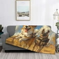 thumbnail image 2 of Yiaed Farm Corgi German Shepherd Print Blanket Throw Blanket Soft Cozy Flannel Blanket for Home Bed Sofa Couch Chair-50"x40", 2 of 6