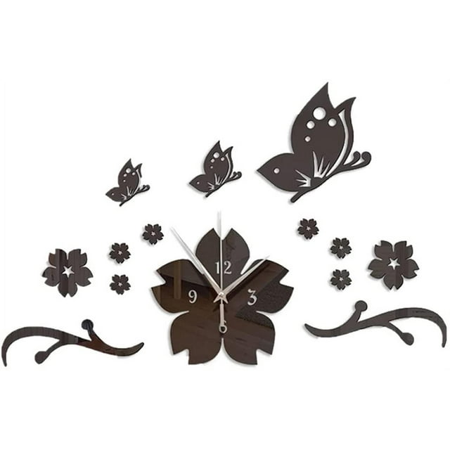 Frameless Wall Clock, Creative Wall Clock, 3D Wall Sticker, Diy Wall