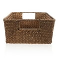 thumbnail image 6 of RENACLIPY Coffee Woven Storage Basket for Shelves Handmade Straw Portable Rectangle Design 7.5 x 4.5 x 5 inches, 6 of 8