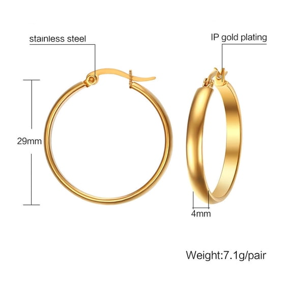 Stainless Steel Hoop Earrings for Women – Hypoallergenic Silver Round Hoops, Small Medium Large Sizes, Minimalist Jewelry Gift for Her