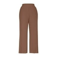 thumbnail image 3 of Perfectbot Womens Casual Barrel Pants Ribbed Comfy Baggy Pants Elastic Waist Wide Leg Trousers, 3 of 4