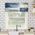thumbnail image 4 of Abstract Art Valances for Windows Color Block Gary Blue Collage Oil Painting Rod Pocket Curtain Valance Window Treatment Short Curtains for Kitchen Living Room, 58"x16", 4 of 5