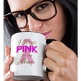 thumbnail image 2 of 3dRose, I Wear Pink For My Mom - Breast Cancer Awareness Quote, 11oz Two-Tone Black Mug, 2 of 7