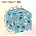 thumbnail image 2 of Foldable PU Leather Tissue Storage Box Paper Towel Case Container Organizer Owl Finished Product: 132x132x132mm, 2 of 8