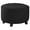 Black, variant on Ottoman Cover Round,Thick Stretch Low Bench Cover,Solid Color Jacquard Footrest Stool Protector Sofa Cover For Living Room-Khaki-Medium