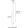 thumbnail image 3 of ET2 E10002-PC Flute LED 1 in. Polished Chrome Mini Pendant Ceiling Light, 3 of 4