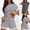 Black, variant on CHUMUD Two Piece Sets for Women Petite Summer Outfits Short Sleeve Crew Neck Tees Shorts Casual Striped Set Lounge Loose