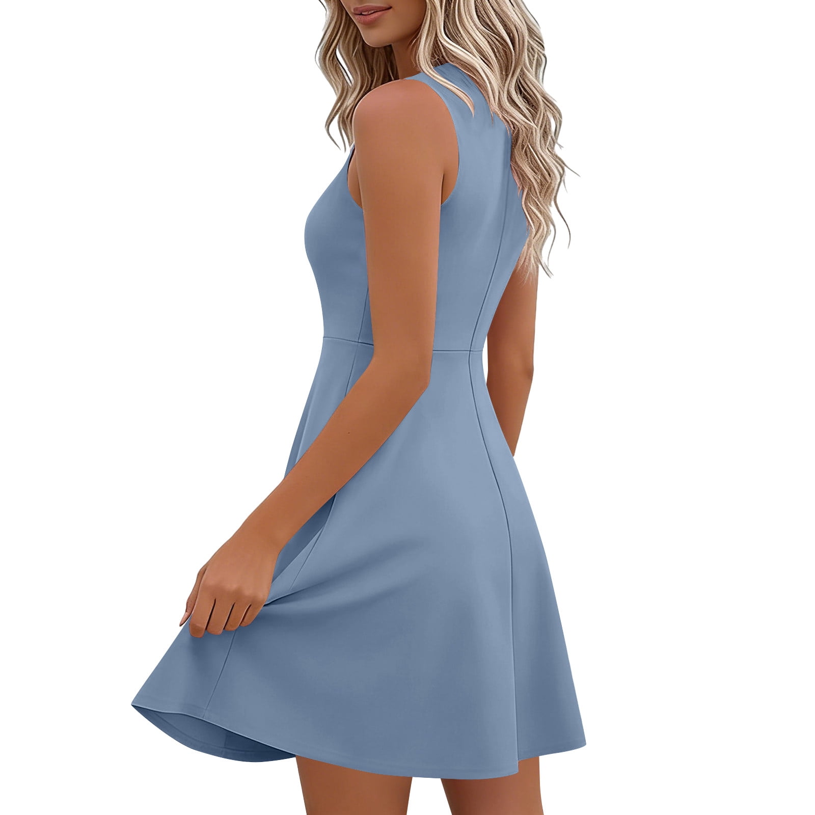 Oplxuo Summer Dresses for Women 2026 Elegant Classy Spring A Line Business Casual Work Graduation Cocktail Short Dress