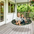 thumbnail image 4 of Gymax 40'' Flying Saucer Tree Swing Outdoor Play Set w/ Adjustable Ropes Camouflage Green, 4 of 10