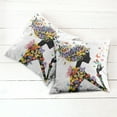 thumbnail image 2 of Ambesonne Colorful Throw Pillow Cover 2 Pack, Flowers with Butterfly, 16", Multicolor, 2 of 6