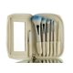 thumbnail image 1 of Juego de brochas de maquillaje Crown Brush White, 7 piezas HD con espejo y pinzas, 1 of 3