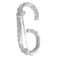 thumbnail image 2 of Initial "C" Pin Brooch Pave Rhinestones Silver Tone 1 1/2", 2 of 2