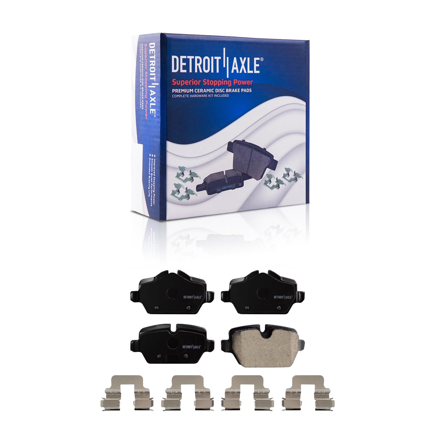 Detroit Axle 11.57" Front Drilled & Slotted Brake Rotors And Ceramic Pads Kit For Mini Cooper 2007-2015