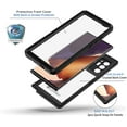 thumbnail image 3 of REQO Galaxy Note 20 Ultra Case, IP68 Waterproof Dustproof Shockproof Case with Built-in Screen Protector, Full Body Sealed Underwater Protective Cover for Samsung Note 20 Ultra 6.9 inch, Black, 3 of 6