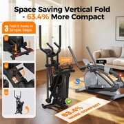 YOSUDA Foldable Elliptical Machines, 16 Resistance Levels Magnetic Elliptical Trainer for Home Gym Cardio with 350 lbs capacity