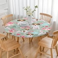 thumbnail image 3 of Jack Russell Terrier Dog and Flower Round Fitted Tablecloth with Elastic Edge,Dining Table Cover Waterproof,Outdoor Round Tablecloth for Camping,Dining,Indoor and Outdoor, 3 of 7