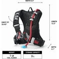 thumbnail image 2 of USWE Moto Hydro 3L Hydration Pack with 2.0L/ 70oz Water Bladder, a High End, Bounce Free Backpack for Enduro and Off-Road Motorcycle, Black Grey, 2 of 9