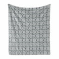 thumbnail image 1 of Abstract Soft Flannel Fleece Throw Blanket, Doodle Style Pastel Colored Ornament on a Grey Background Vintage Pattern Print, Cozy Plush for Indoor and Outdoor Use, 50" x 60", Multicolor, by Ambesonne, 1 of 6