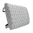 thumbnail image 1 of Airplane Lumbar Pillow, Diagonal Stripes Travel Silhouettes Vacation Aviation, Soft Back Cushion for Office Chairs with Adjustable Straps, 14" x 13", Petrol Blue Black White, by Ambesonne, 1 of 7