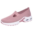 thumbnail image 6 of Rokment Womens Air Cushion Orthopedic Slip on Nursing Walking Shoes Spring Fall Knit Hollow out Non Slip Work Loafers Comfortable Arch Support Driving Tennis Sneakers Pink Size 7, 6 of 7