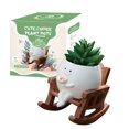 thumbnail image 1 of Mecedora Planter Pot yiilead con forma de cara sonriente, 12 cm, 1 of 6