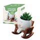 thumbnail image 1 of Mecedora Planter Pot yiilead con forma de cara sonriente, 12 cm, 1 of 6