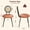 Black + Brown | 2pcs, variant on 2 Pcs Dining Chairs with Woven Back and Cushioned Seat – Stackable Design for Indoor Dining or Kitchen Use, Brown