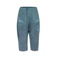 thumbnail image 4 of PEASKJP Men's Flat-Front Shorts Cotton Drawstring Stretch Summer Beach Shorts Twill Short with Pockets,GN2 XXL, 4 of 5