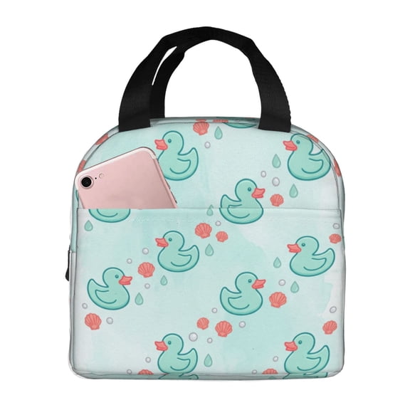 Duck Lunch Bag, Insulated Lunch Tote For Women And Men, Reusable Cooler Bag For Work, Travel And Daily Use