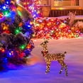 UHUYA Lighted Christmas Deer, Glittering Deer with Strip Lights for